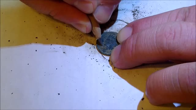 How to Clean Metal-Detected Coins with Andre's Pencils