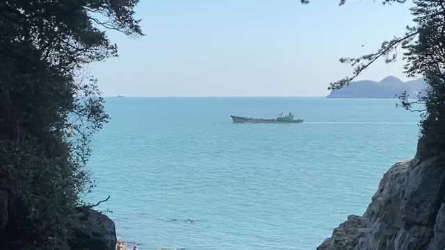 Rock sea ship
