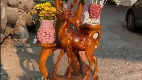 AMAZING WOOD CARVING - woodworking art #woodworkingart #shorts