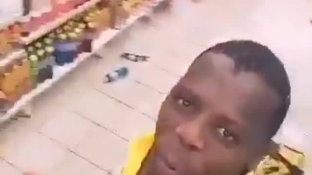 Crazy Looter dances while looting South Africa