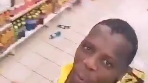 Crazy Looter dances while looting South Africa