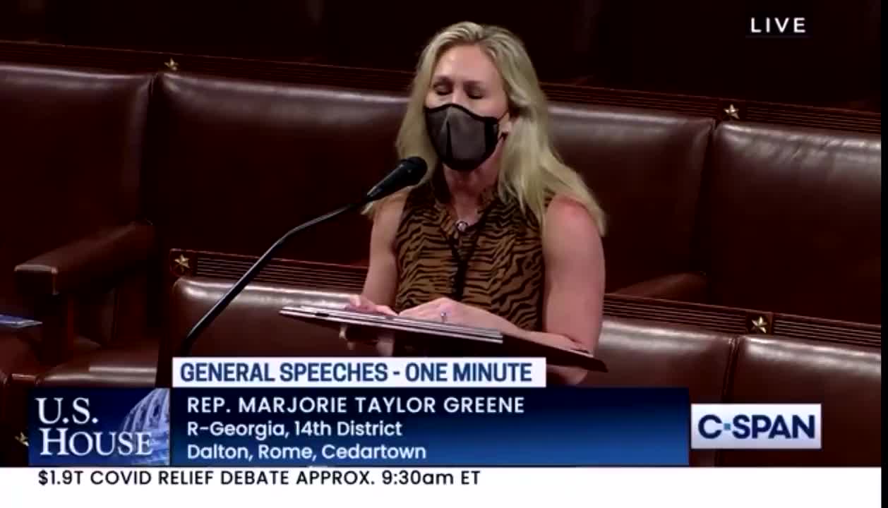 Rep. Marjorie Taylor Greene Motions to Adjourn to Stop the Massive Blue State Bailout