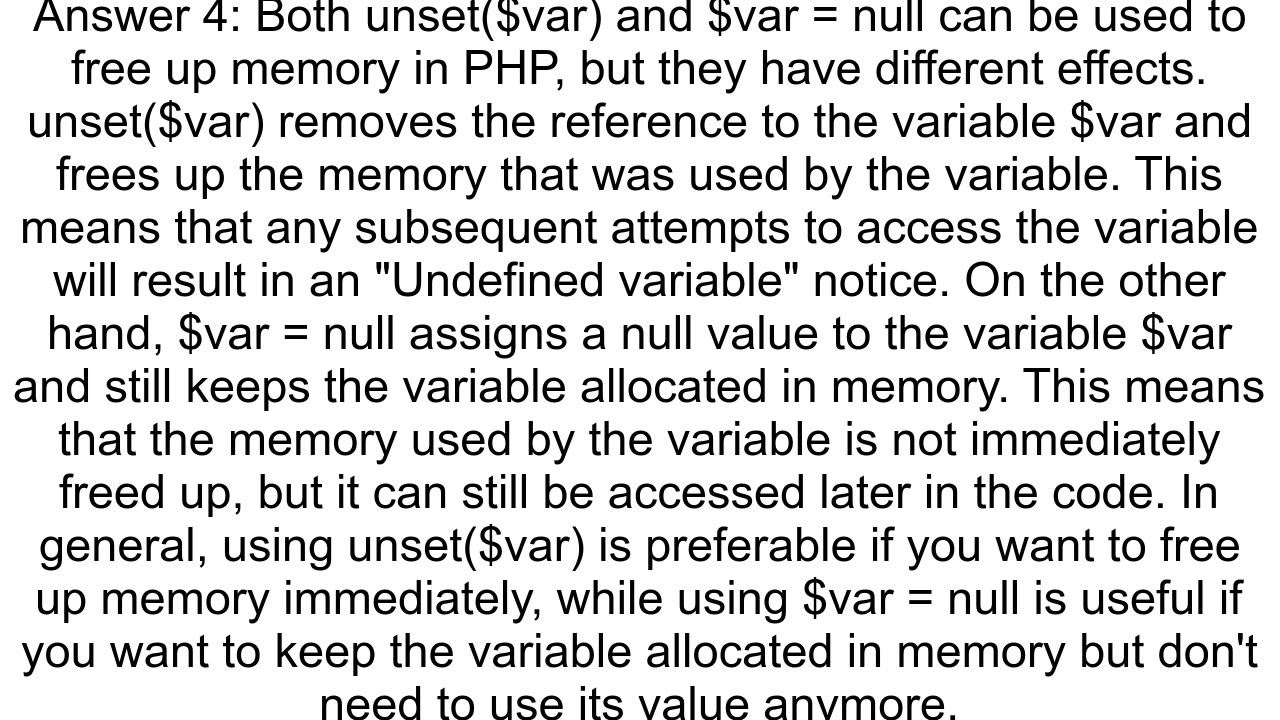 How can I clear the memory while running a long PHP script tried unset