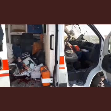 Ambulance Ambushed and left bloody by unknown attackers