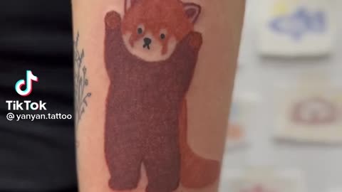 I tattooed a red panda on my arm