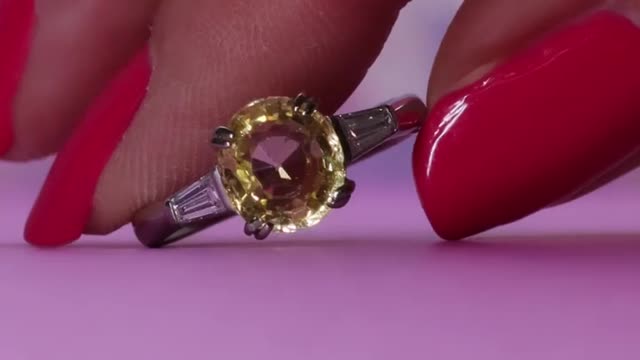 White Gold Yellow Sapphire Ring - The Best One for All Occasion!