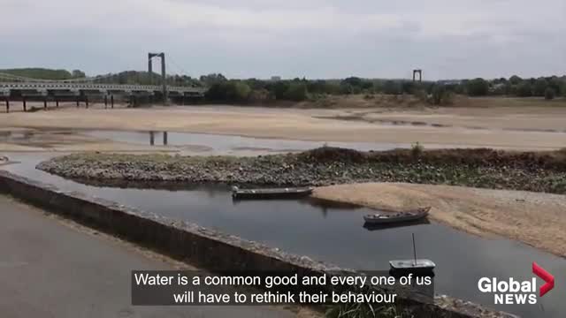 Europe drought :Drone footage captures dried- up rivers,parched fields from extreme heat