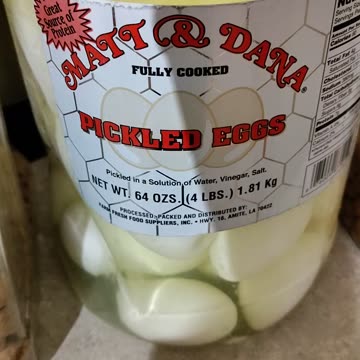 Eating Matt & Dana Fully Cooked Pickled Eggs, Dbn, MI, 9/9/23