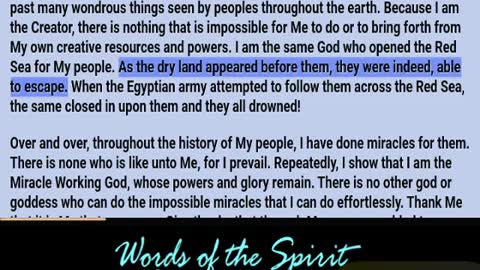 Words of the Spirit. July 4 2022