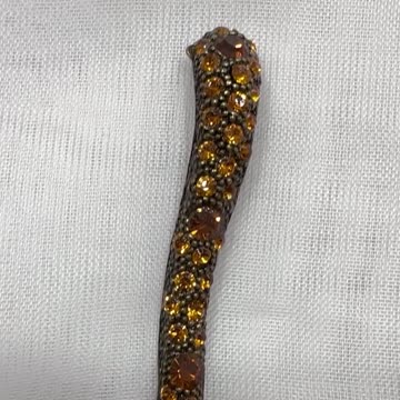 Crystal Pin (7” x 1”). Leopard. Made with Swarovski Crystal. Gift. Party. Event