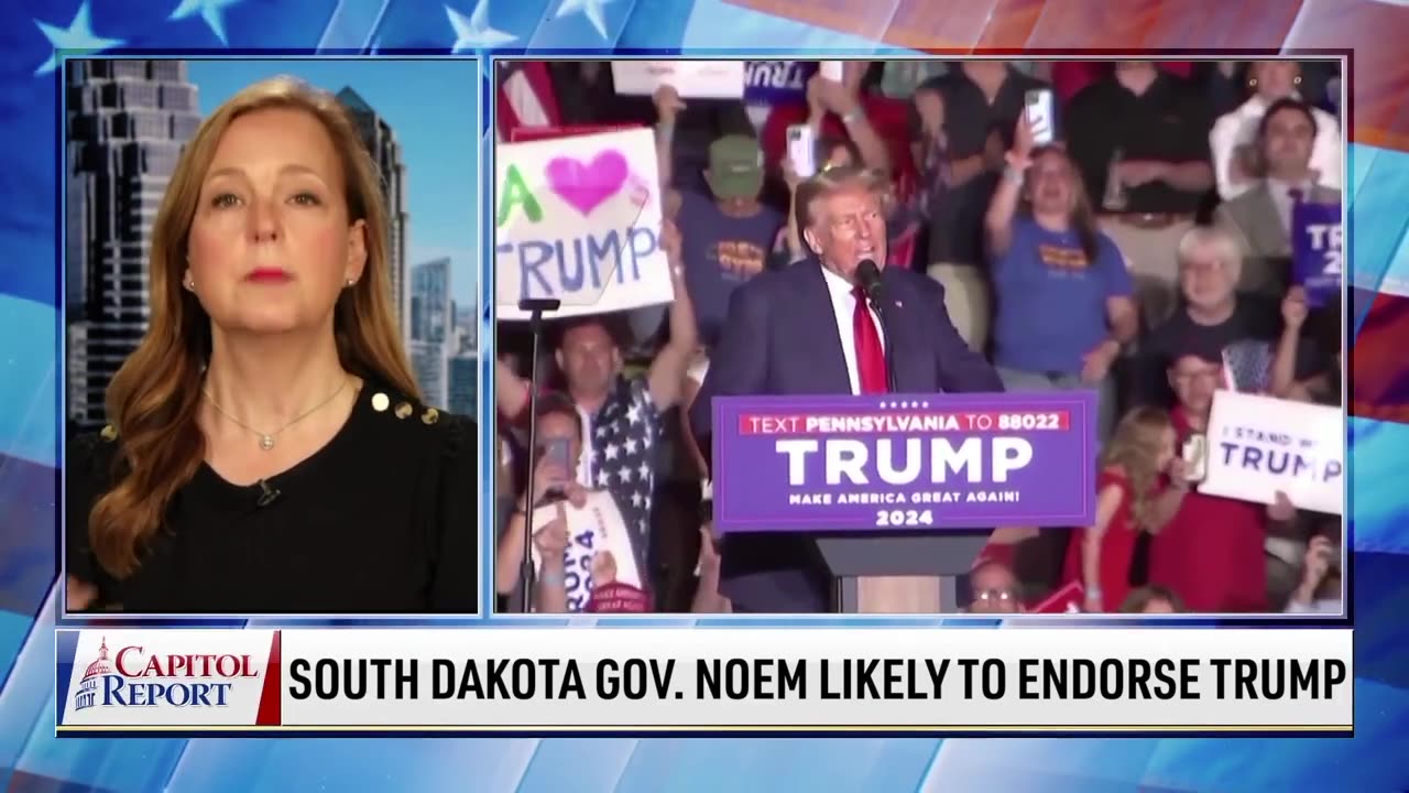 Gov. Kristi Noem Endorses Trump as Former President Rallies at Rushmore