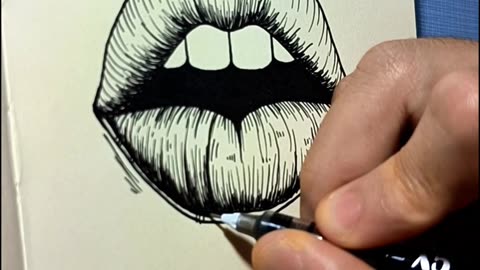 How to draw a Mouth | TIMELAPSE