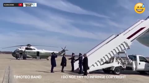 Joe Biden Fall Three Times Trying to Climb Stairs to Board Air Force