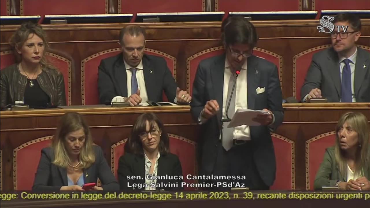 🔴 Sen. Cantalamessa strepitoso in discussione generale sul cambiamento climatico, decreto siccità.