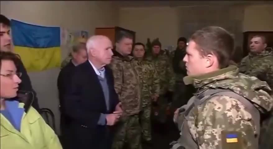 Lindsey Graham, John McCain visiting Neonazi AZOV Battalion & Ukrainian troops in Dec of 2016