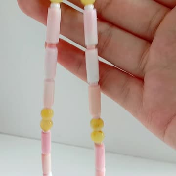 Pink Princess spiny oyster with sakura onyx pendant and pretty amber beads handmade jewelry