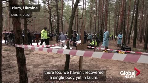 Ukraine finds hundreds of bodies in mass grave in Izium, police chief says most are civilians