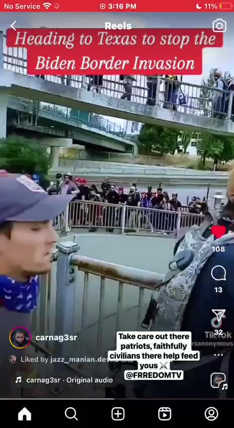 Patriots and frens on their way to defend the border