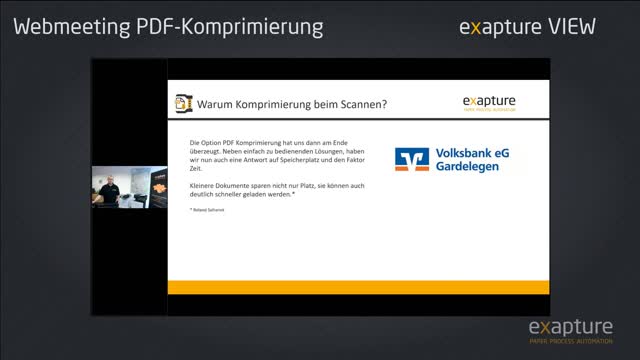 Webmeeting - PDF Komprimierung