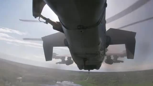 Ka-52 helicopters support the offensive of the RF Armed Forces in the Izyum direction