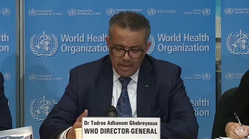 WHO Director General Tedros: Mortality Rate of COVID Around 3.4%