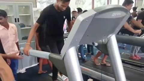 The president's palace in Sri Lanka has become a fitness room...