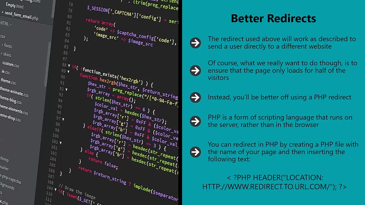 The Technical Bit - Using Redirects