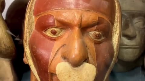 101 CREEPY POTTERY HEADS OF MOCHE CULTURE ~ON DISPLAY AT THE LARCO MUSEUM