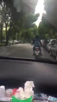 Girl riding a Motorcycle in Isfahan