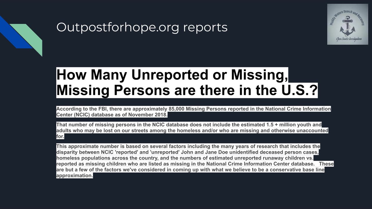 How many people go missing?