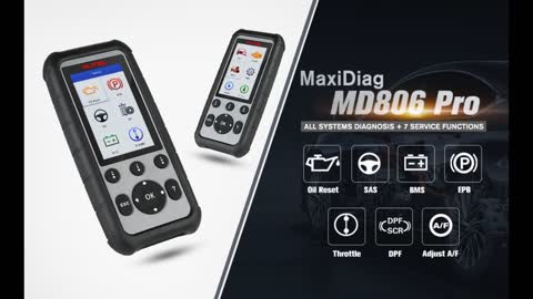 Review: Autel Scanner MaxiDiag MD806 Pro Full System Diagnostic Scan Tool with Live Data, 7 Spe...