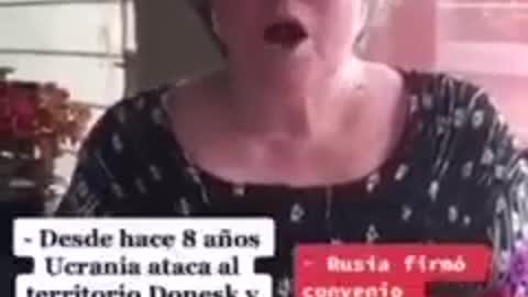MUJER RUSA ENVIA MENSAJE SOBRE REALIDAD DE UCRANIA