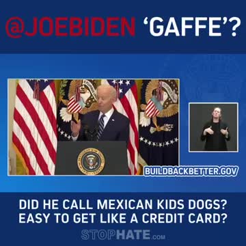 You should be ashamed for joking about Mexican children @JoeBiden!