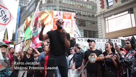 Speeches from massive Anti Vaccine Mandate Rally in Times Square, New York!