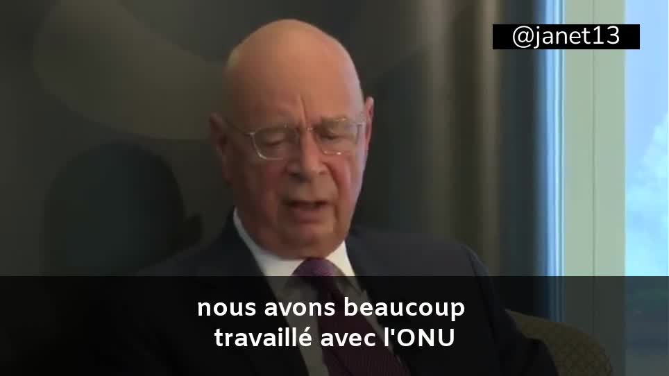 Klaus SCHWAB explique l'alliance que le Forum économique mondial. Covid 19 Plandémia Coronavirus