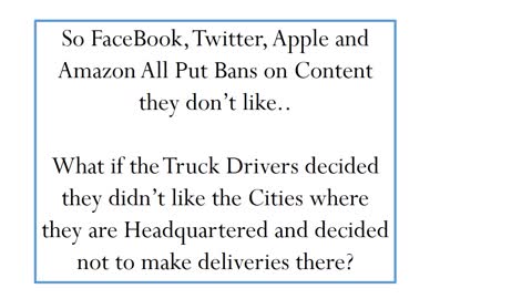 Should Truckers Ban Deliveries to Apple, Twtr, Amzn, FB HQ Cities?