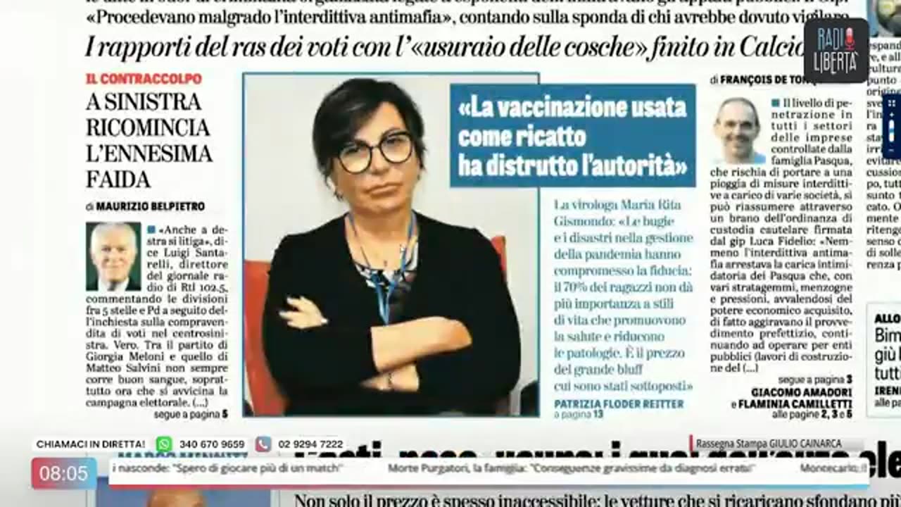 🔴 Rassegna Stampa del 08.04.2024 di Giulio Cainarca su Radio Libertà