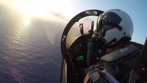 😏 Pinky Recovery-EA-18G Growler Cockpit View - Low Holding to the Spin Pattern to the Overhead-10