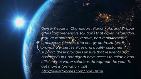 Various Services Offered by Geyser Repair in Chandigarh Call Us 7973038143