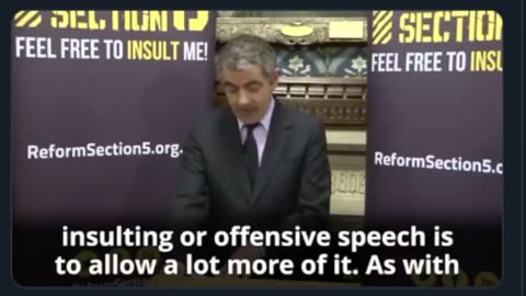 Mr. Bean SPEAKS! OUT About The Curtailment of Free Speech Over Insulting Language