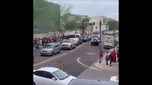 BREAKING : Check Out Arizona Full of Patriots Waiting For President Trump.