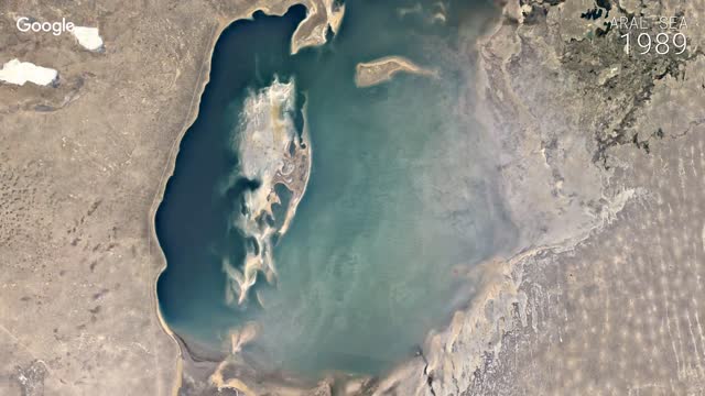 Aral Sea Timelapse Sad