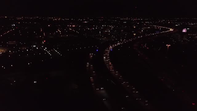 Houston traffic at night, March 3, 2021