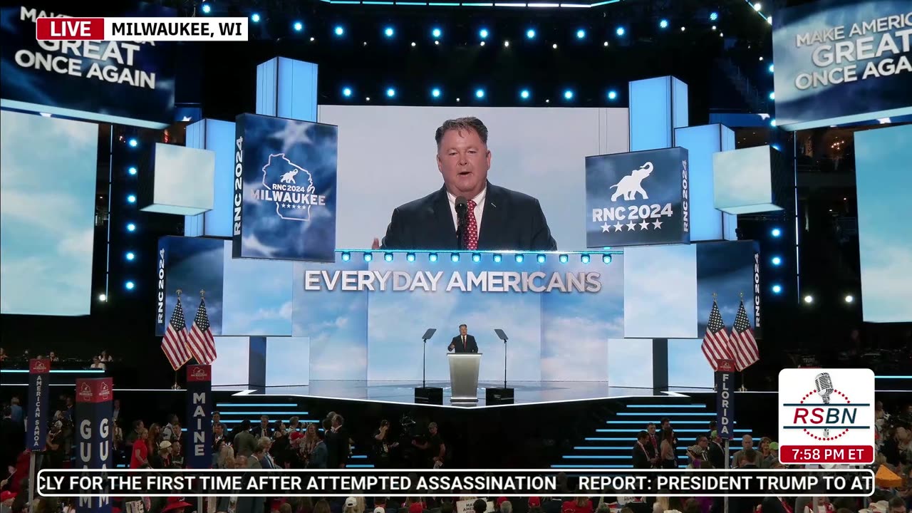 WATCH: John Nieporte at 2024 RNC in Milwaukee, WI - 7/18/2024