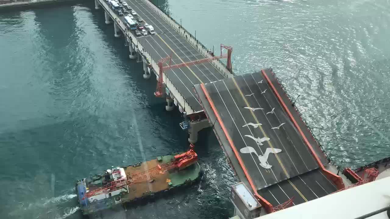 the busan bridge openening