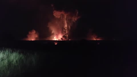 Attack on ammunition depot in the area of Toropets, Russia