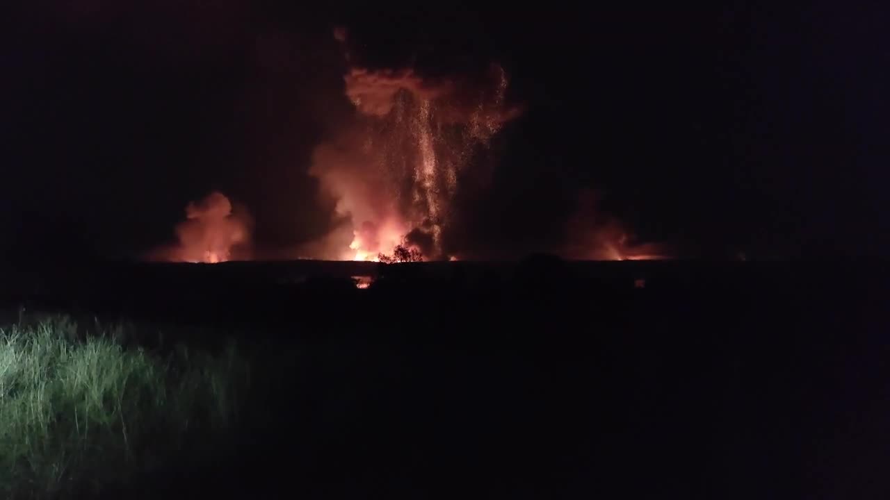 Attack on ammunition depot in the area of Toropets, Russia