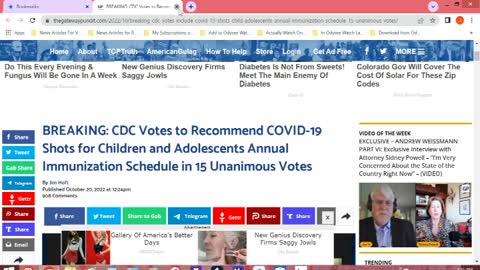 Chaos News Special CDC Votes To Give The Clot Jab To Kids Edition