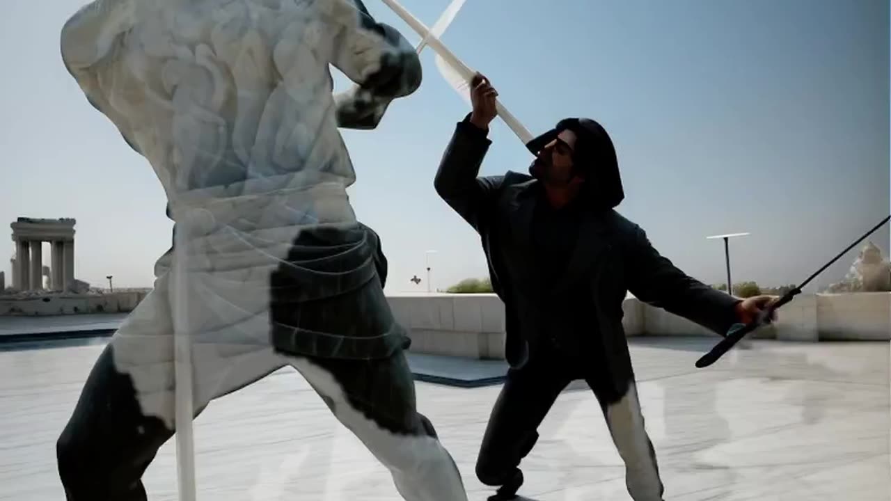 Fikshun fight scene Ai Recreated #ai #aivideo #fikshun #fight