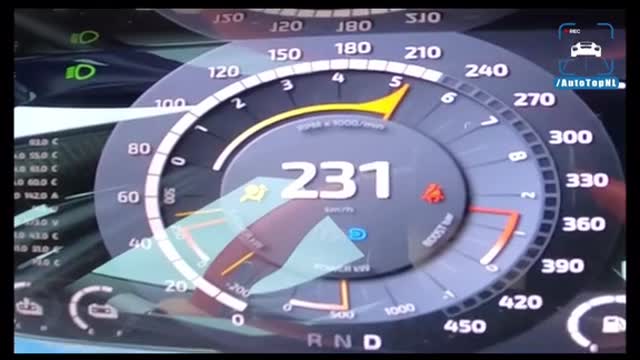 The instrument panel displays when driving